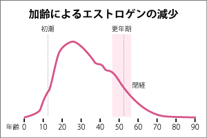 加齢によるエストロゲンの減少